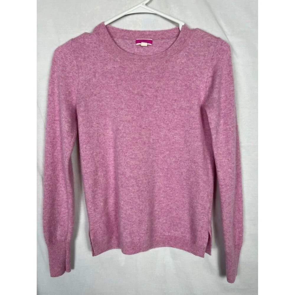 J. Crew 100% Cashmere Soft Pastel Pink Crew Neck Sweater